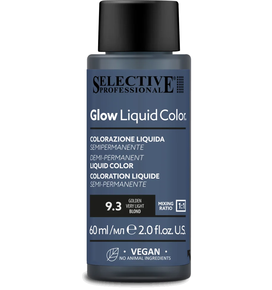 Glow Liquid Color 9.3 Golden Very Light Blond 60ml- Selective – Discopebell SL