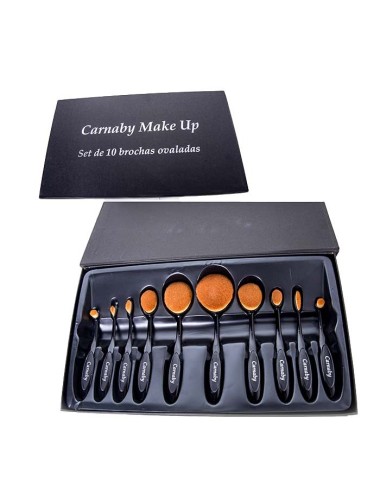 Set 10 Pinceles Brochas Ovaladas - Carnaby Make-Up