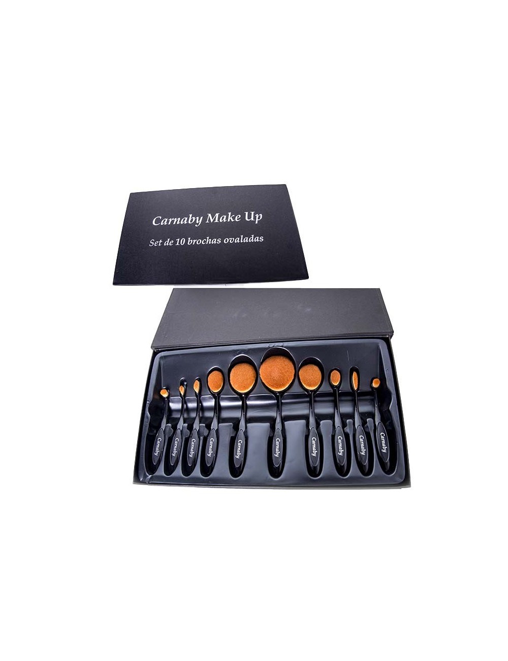 Set 10 Pinceles Brochas Ovaladas - Carnaby Make-Up