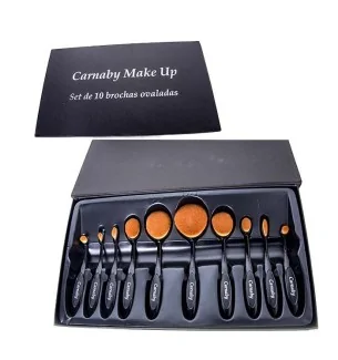 Set 10 Pinceles Brochas Ovaladas - Carnaby Make-Up – Discopebell SL