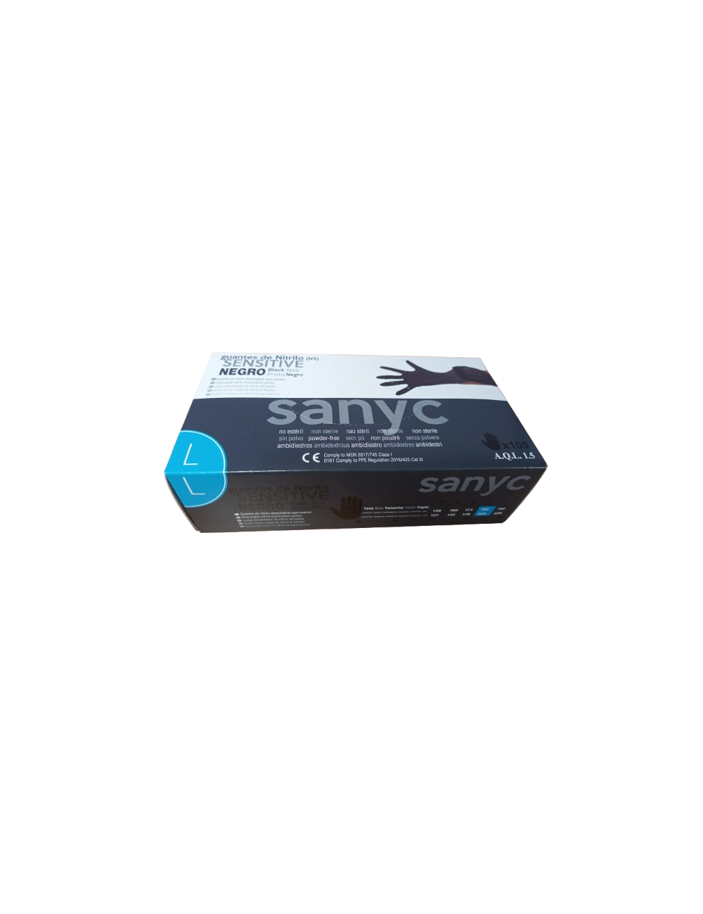 Guantes nitrilo sensitive talla L
